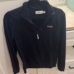 Vineyard Vines Women's Dark Blue Cowl Neck Sweater